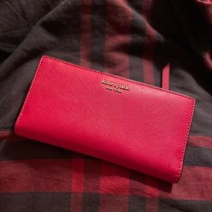 Red Kate Spade Bifold Wallet